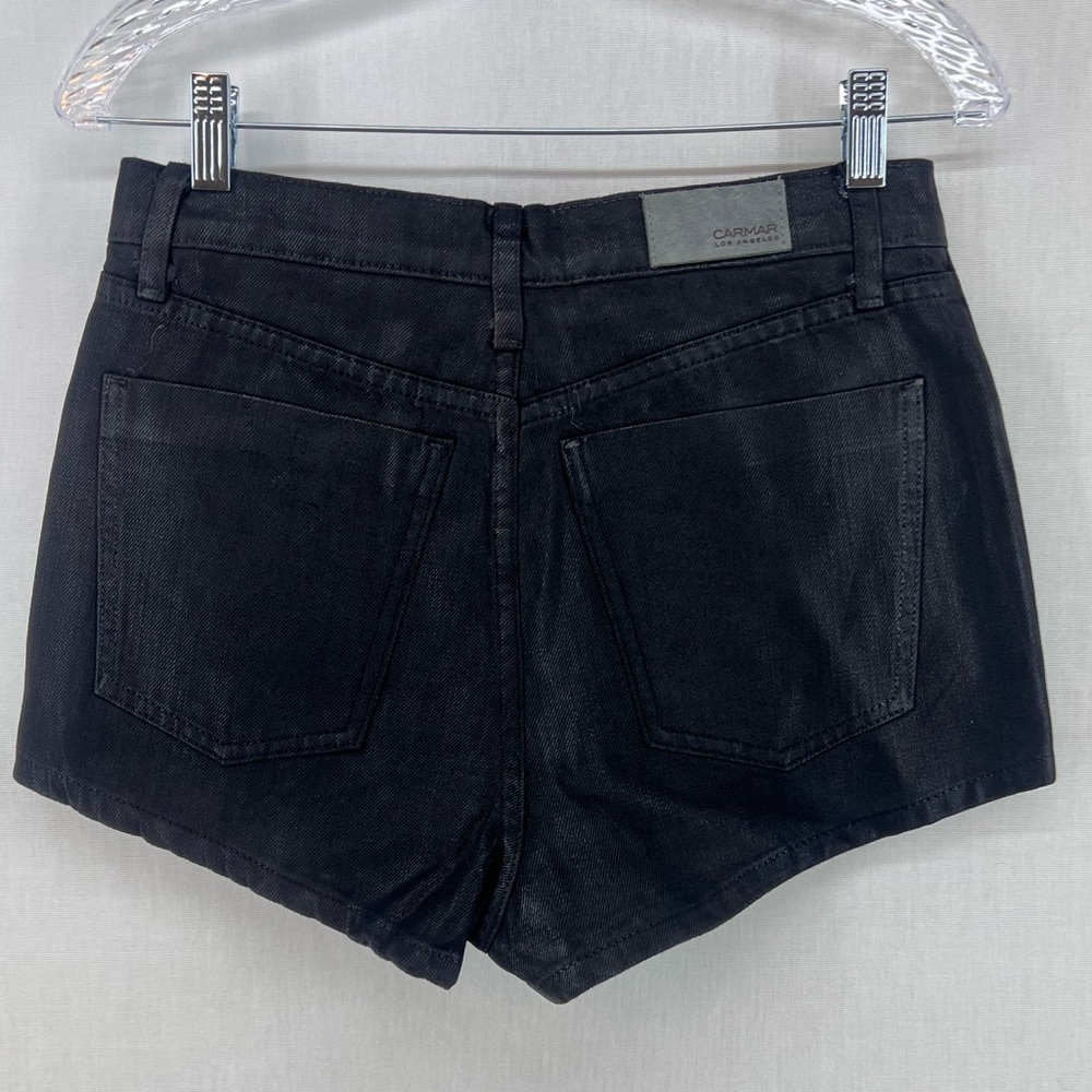 Carmar Titania Fitz Slim Fit High Rise Black Shorts Bird Design 27 Button Fly - Picture 7 of 10